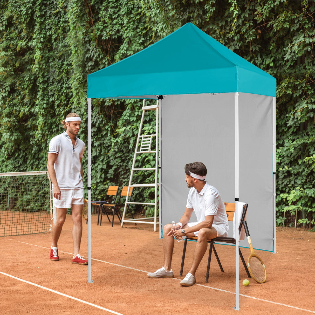 5x5 Straight Leg Pop Up Canopy Tent with One Removable Sunwall - Eagle Peak Custom Canopy Tent