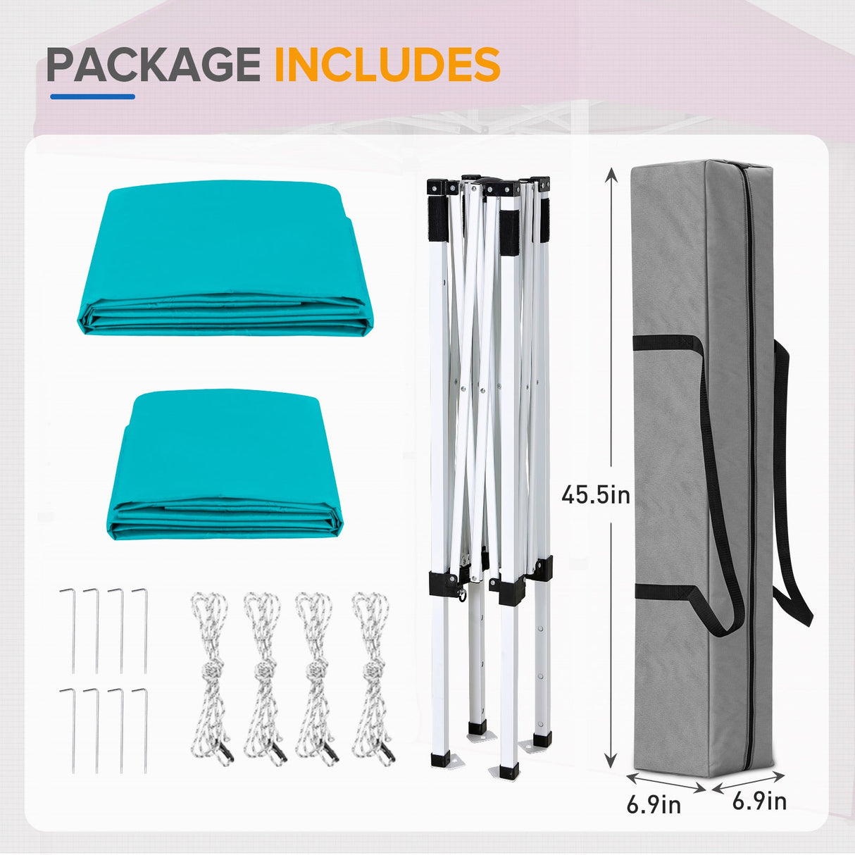 5x5 Straight Leg Pop Up Canopy Tent with One Removable Sunwall - Eagle Peak Custom Canopy Tent