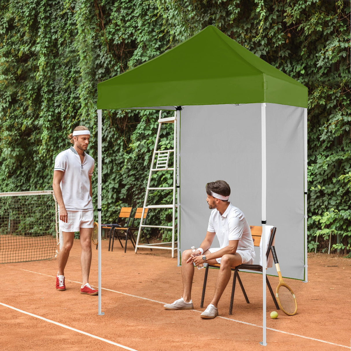 5x5 Straight Leg Pop Up Canopy Tent with One Removable Sunwall - Eagle Peak Custom Canopy Tent