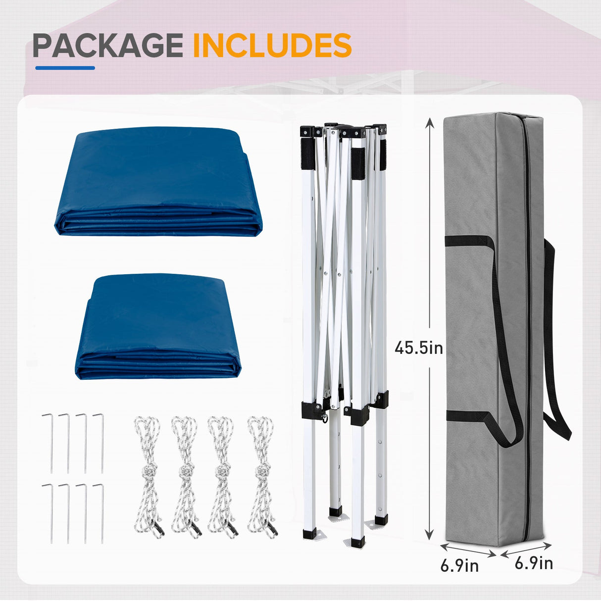 5x5 Straight Leg Pop Up Canopy Tent with One Removable Sunwall - Eagle Peak Custom Canopy Tent