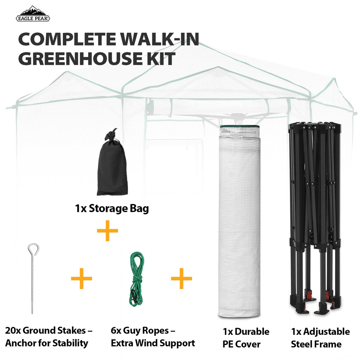 6.6x6.6 ft Hexagon Pop up Greenhouse - Eagle Peak Custom Canopy Tent