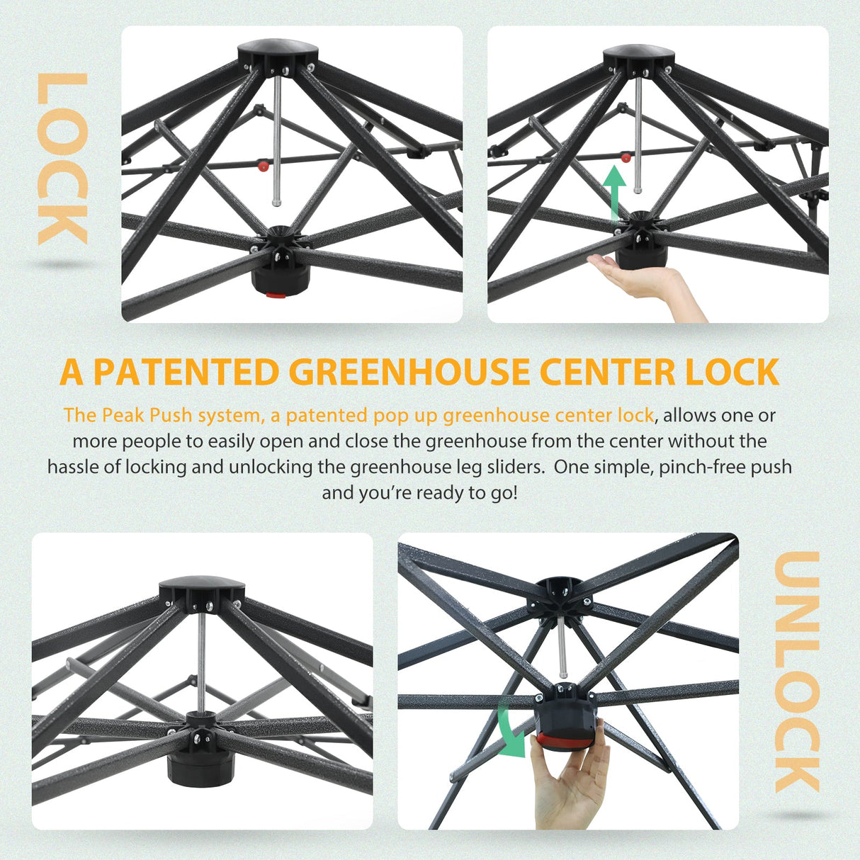 6.6x6.6 ft Hexagon Pop up Greenhouse - Eagle Peak Custom Canopy Tent