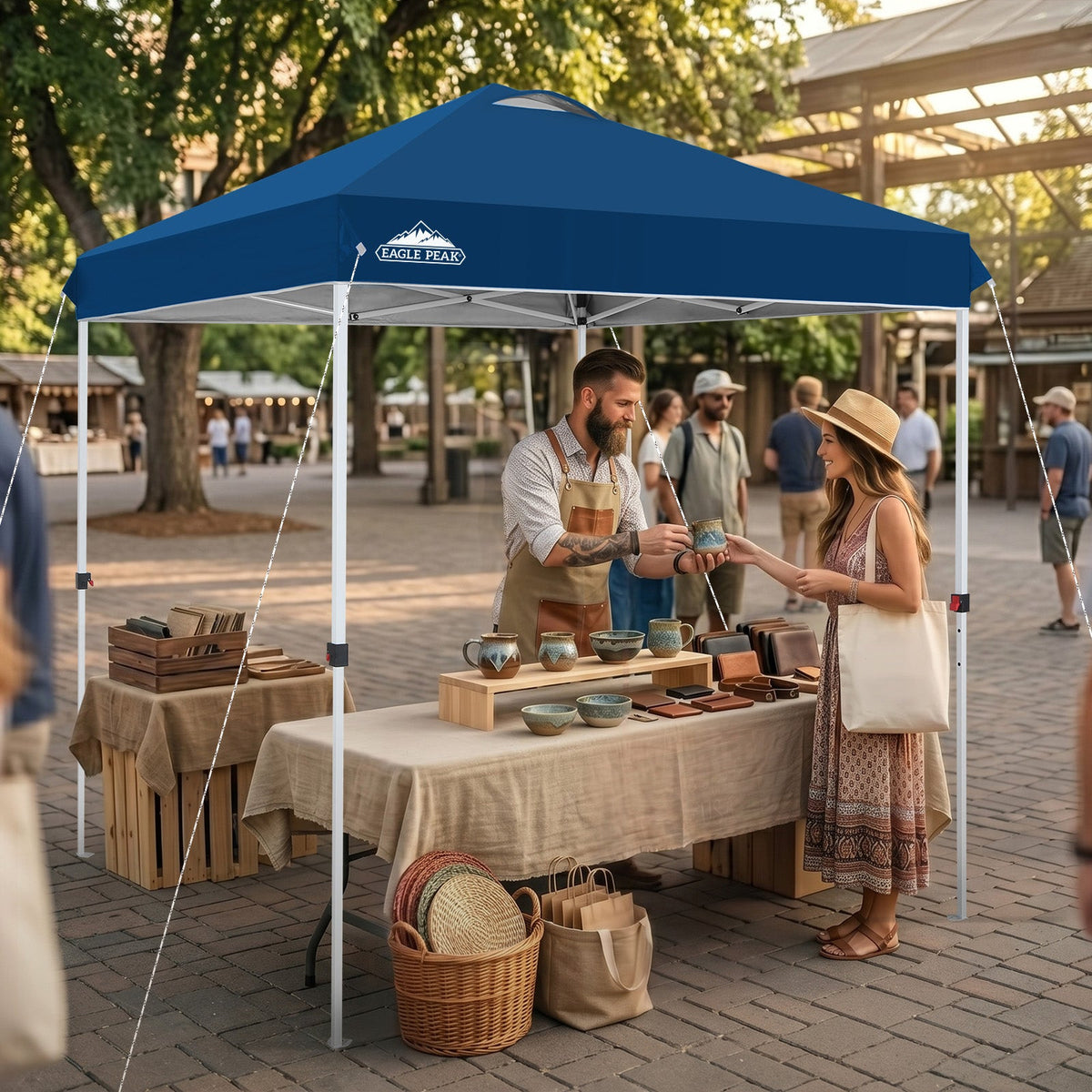 6.6x6.6 Pop Up Canopy Tent Easy Up Canopy Outdoor - Eagle Peak®