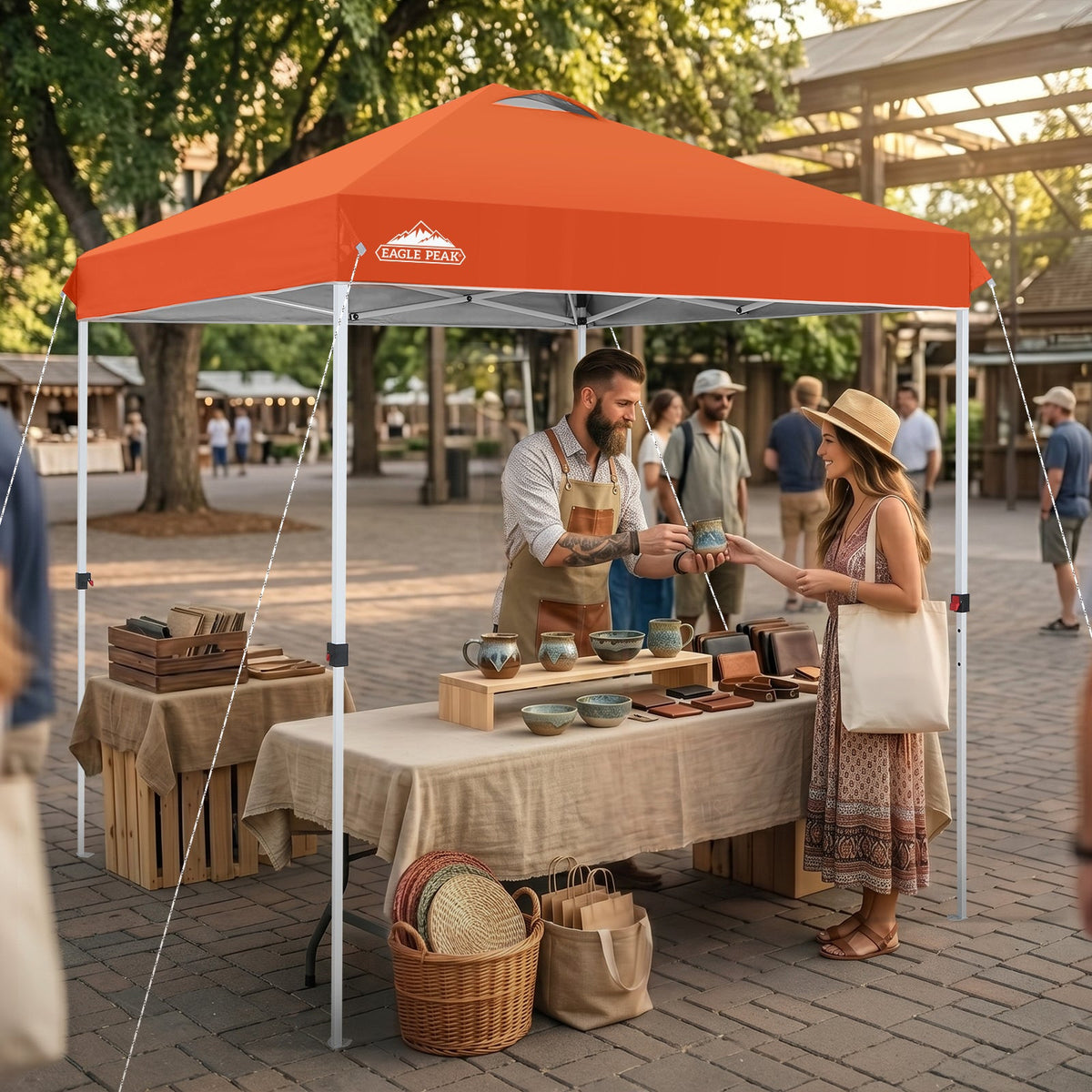 6.6x6.6 Pop Up Canopy Tent Easy Up Canopy Outdoor - Eagle Peak®