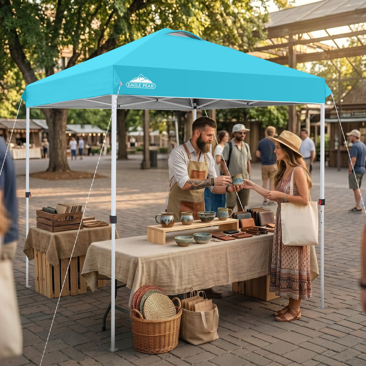 6.6x6.6 Pop Up Canopy Tent Easy Up Canopy Outdoor - Eagle Peak®
