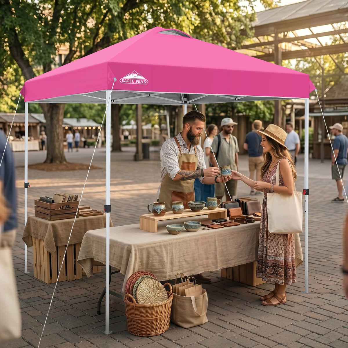 6.6x6.6 Pop Up Canopy Tent Easy Up Canopy Outdoor - Eagle Peak®