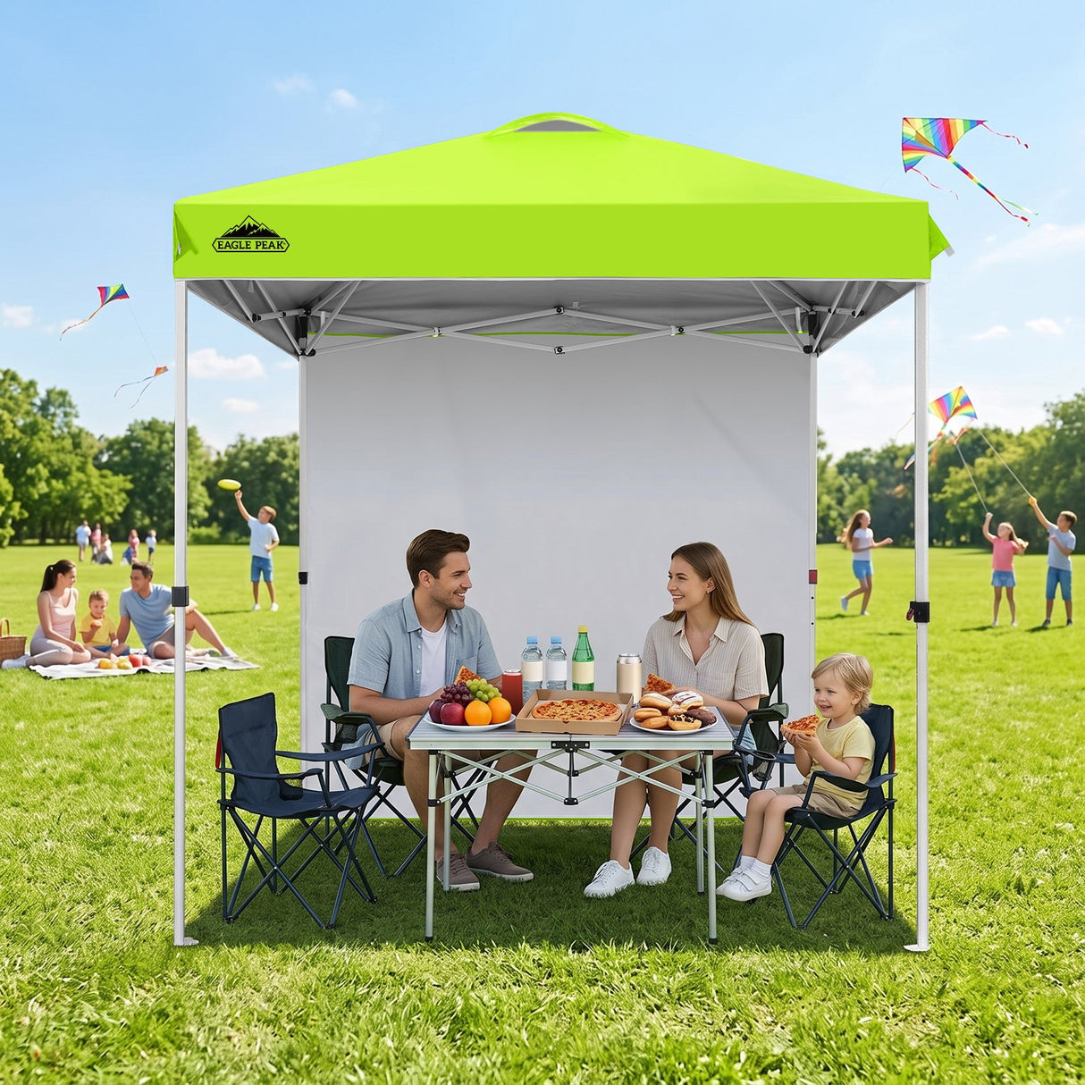 6.6x6.6 Pop Up Canopy Tent with 1 Sidewall - Eagle Peak®