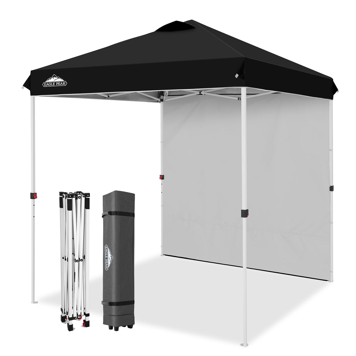 6.6x6.6 Pop Up Canopy Tent with 1 Sidewall - Eagle Peak®