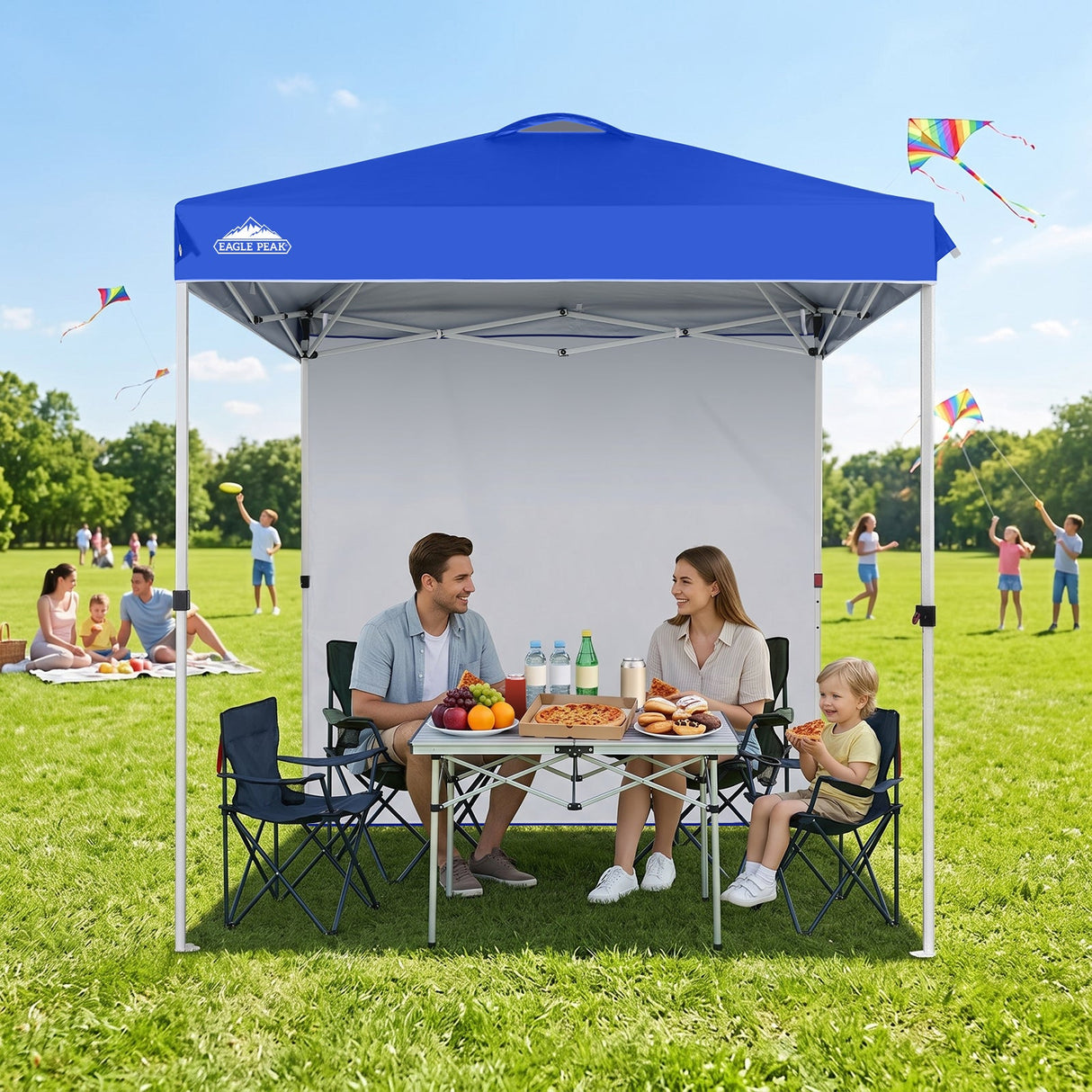 6.6x6.6 Pop Up Canopy Tent with 1 Sidewall - Eagle Peak®