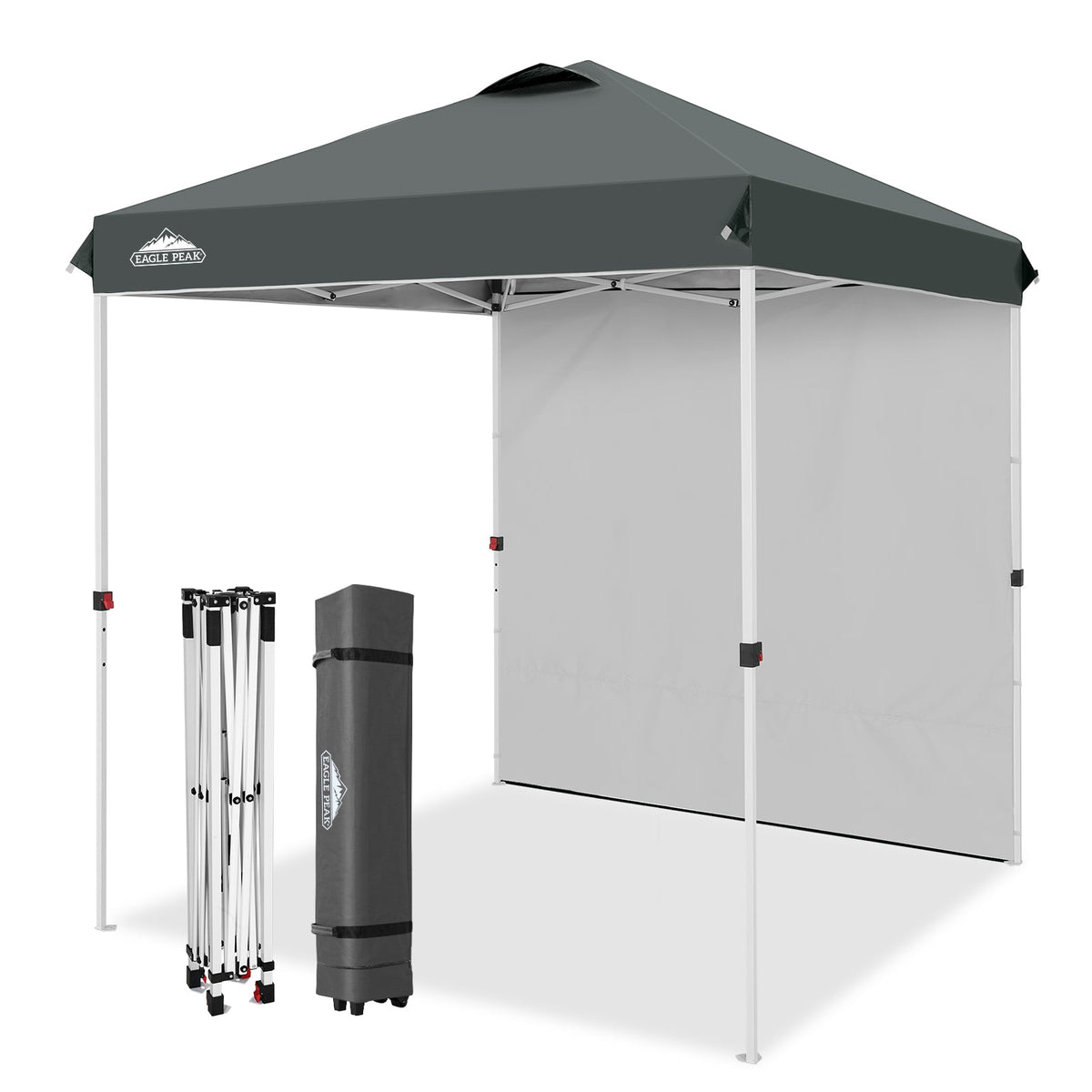 6.6x6.6 Pop Up Canopy Tent with 1 Sidewall - Eagle Peak®