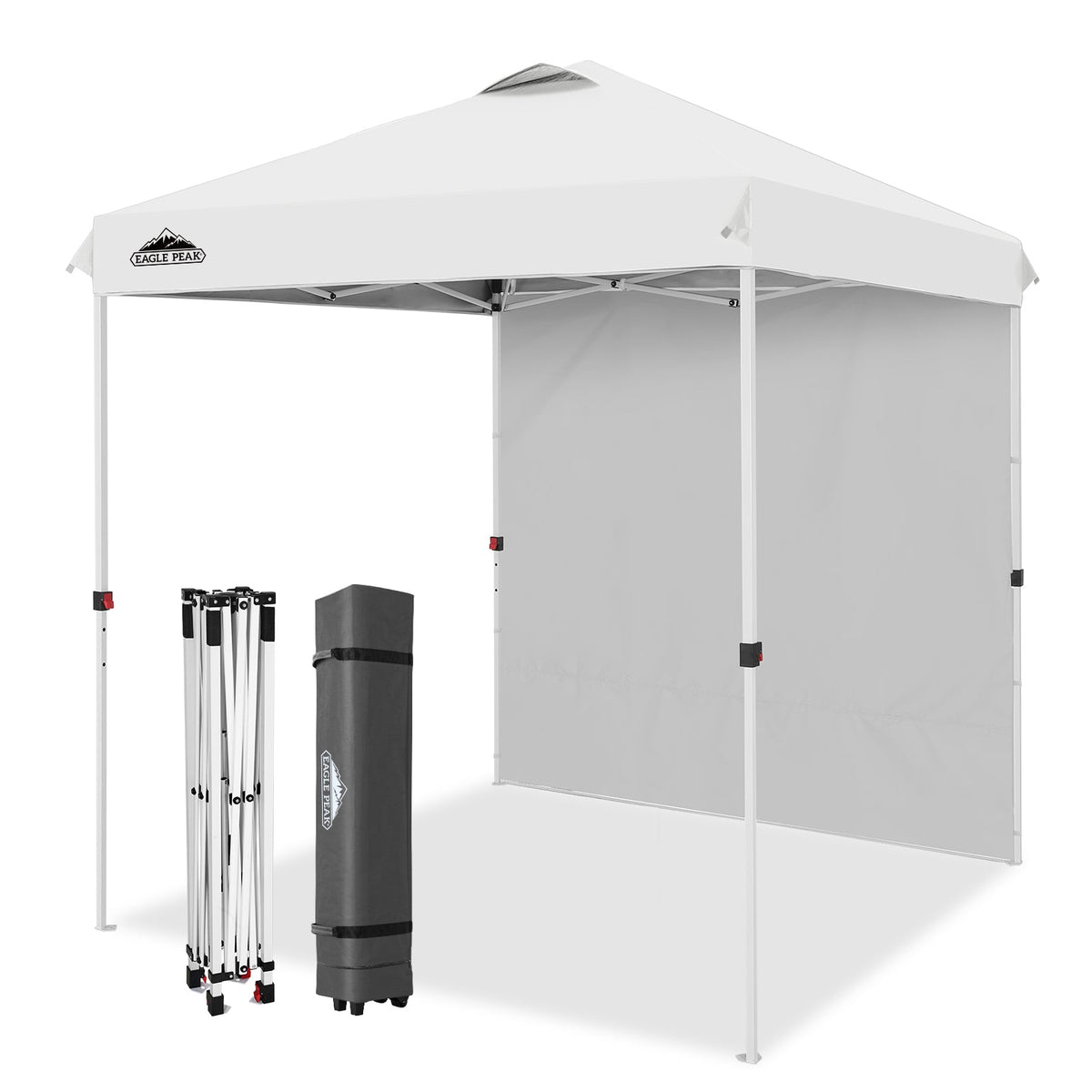 6.6x6.6 Pop Up Canopy Tent with 1 Sidewall - Eagle Peak®