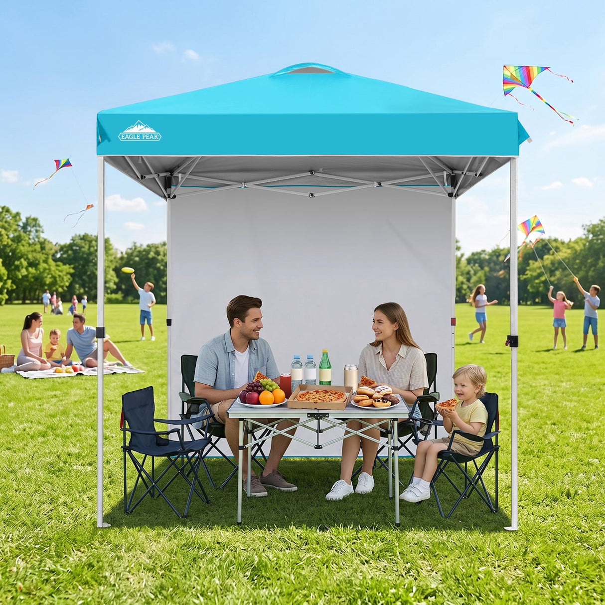 6.6x6.6 Pop Up Canopy Tent with 1 Sidewall - Eagle Peak®
