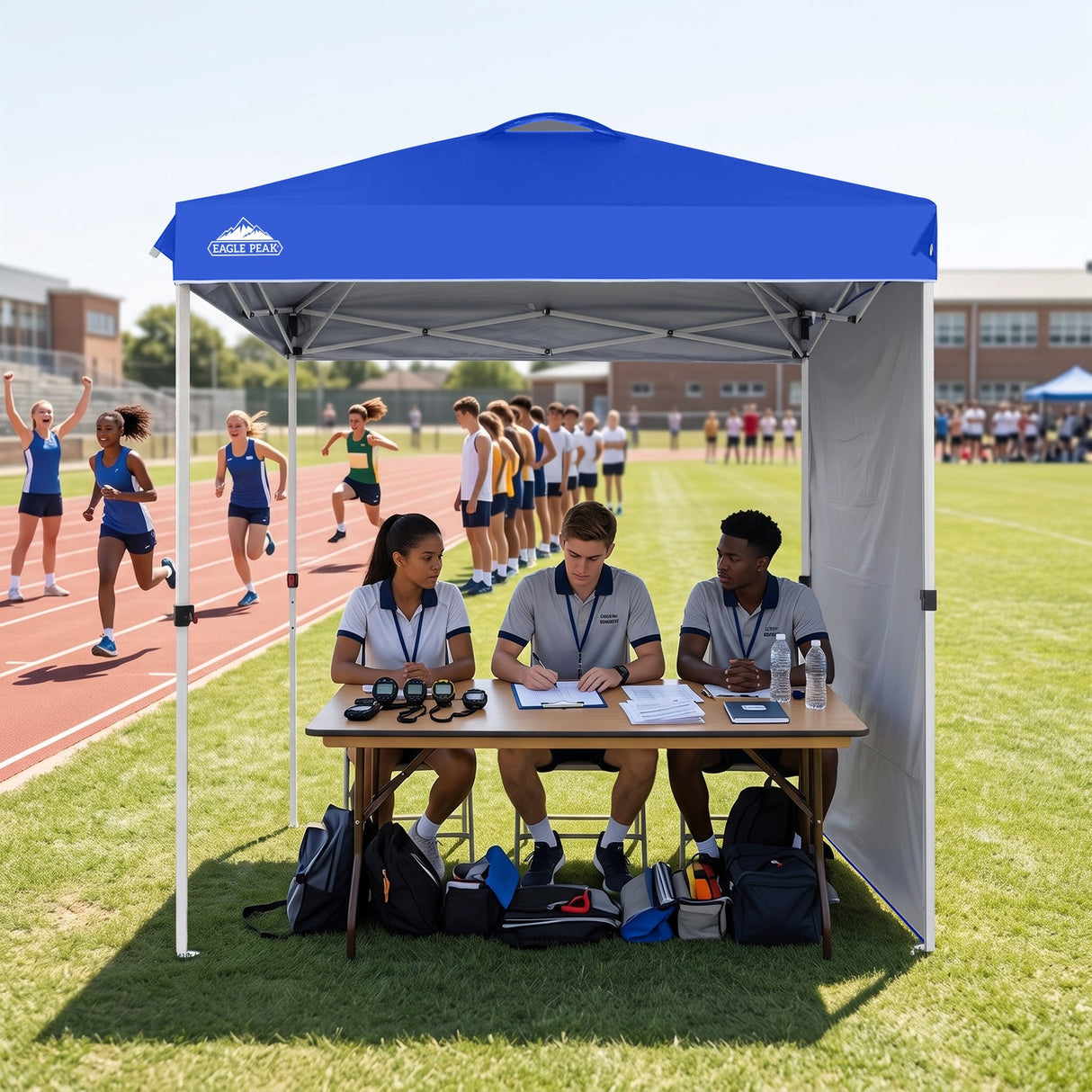 6.6x6.6 Pop Up Canopy Tent with 1 Sidewall - Eagle Peak®