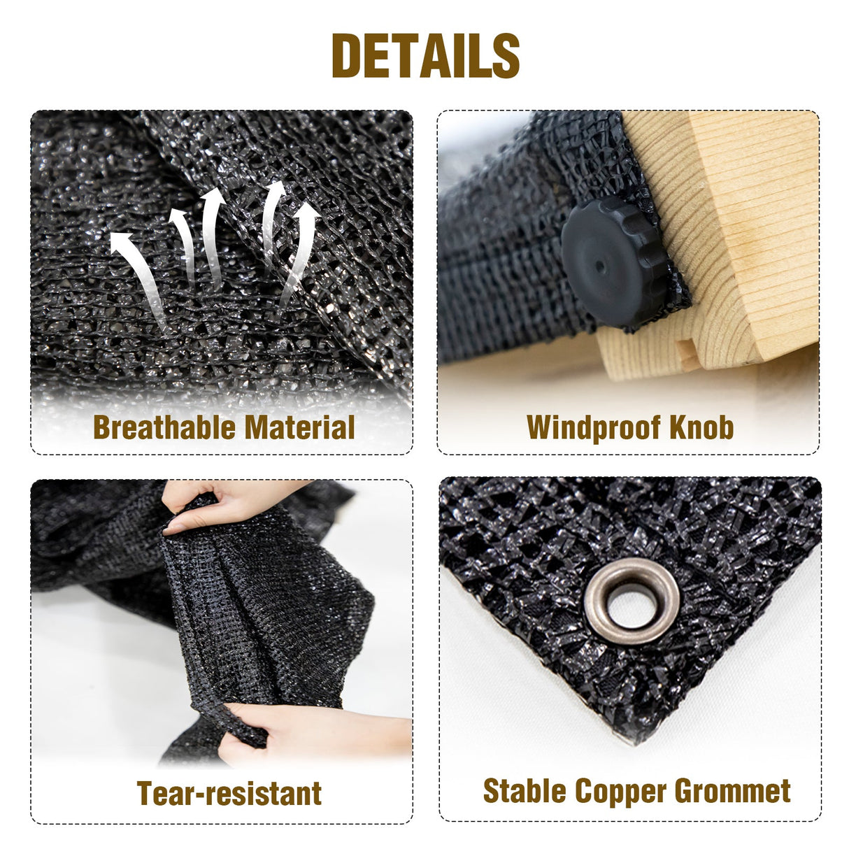 6.7x6x7.7 ft / 6.7x7.8x7.7 ft/ 6.7x9.7x7.7 ft Wood Greenhouse - Eagle Peak Custom Canopy Tent