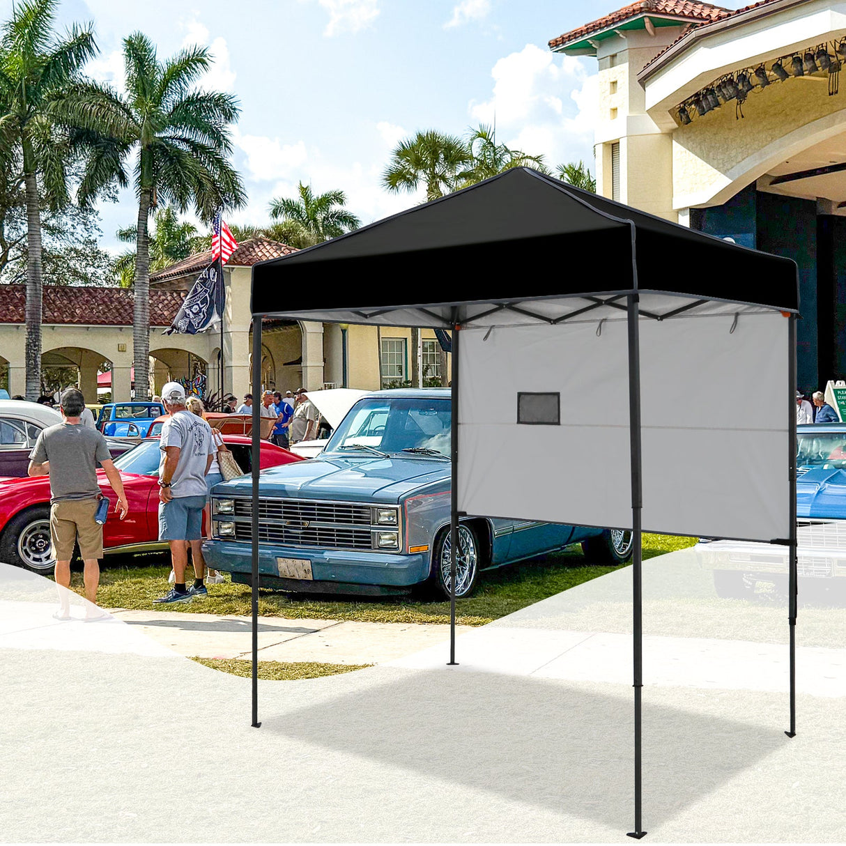 6x4 ft Instant Pop Up Canopy with Adjustable Sun Wall - Eagle Peak Custom Canopy Tent