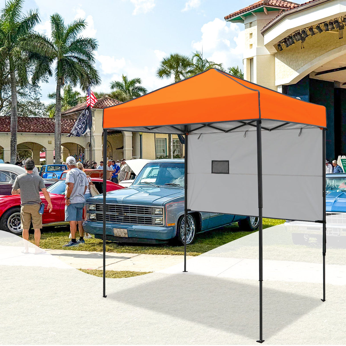 6x4 ft Instant Pop Up Canopy with Adjustable Sun Wall - Eagle Peak Custom Canopy Tent