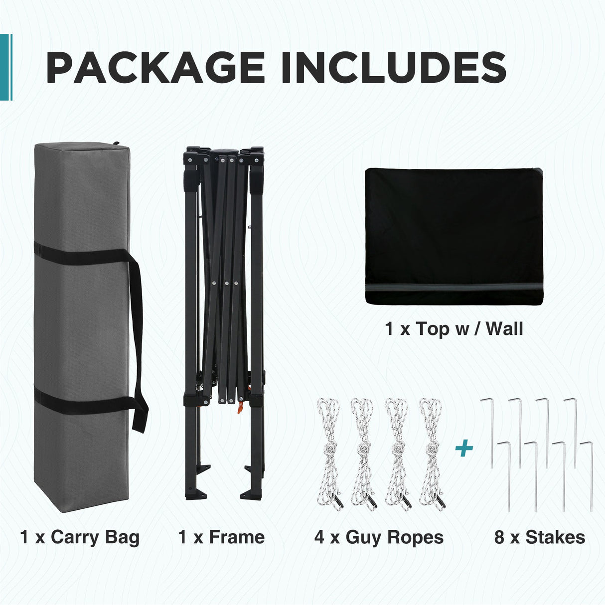 6x4 ft Instant Pop Up Canopy with Adjustable Sun Wall - Eagle Peak®