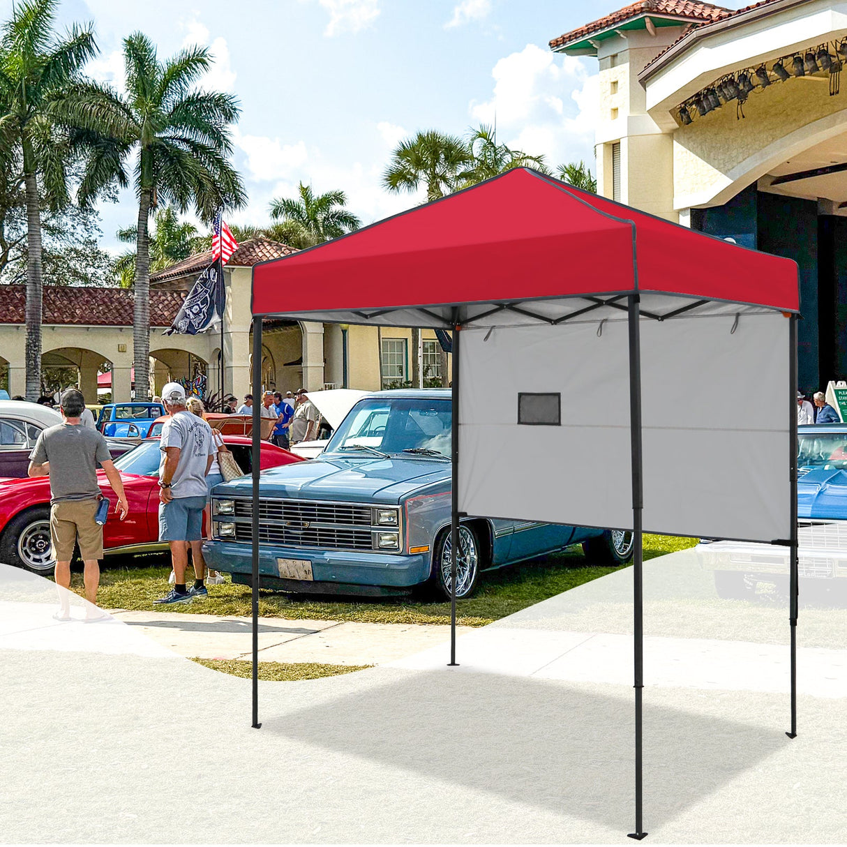 6x4 ft Instant Pop Up Canopy with Adjustable Sun Wall - Eagle Peak Custom Canopy Tent