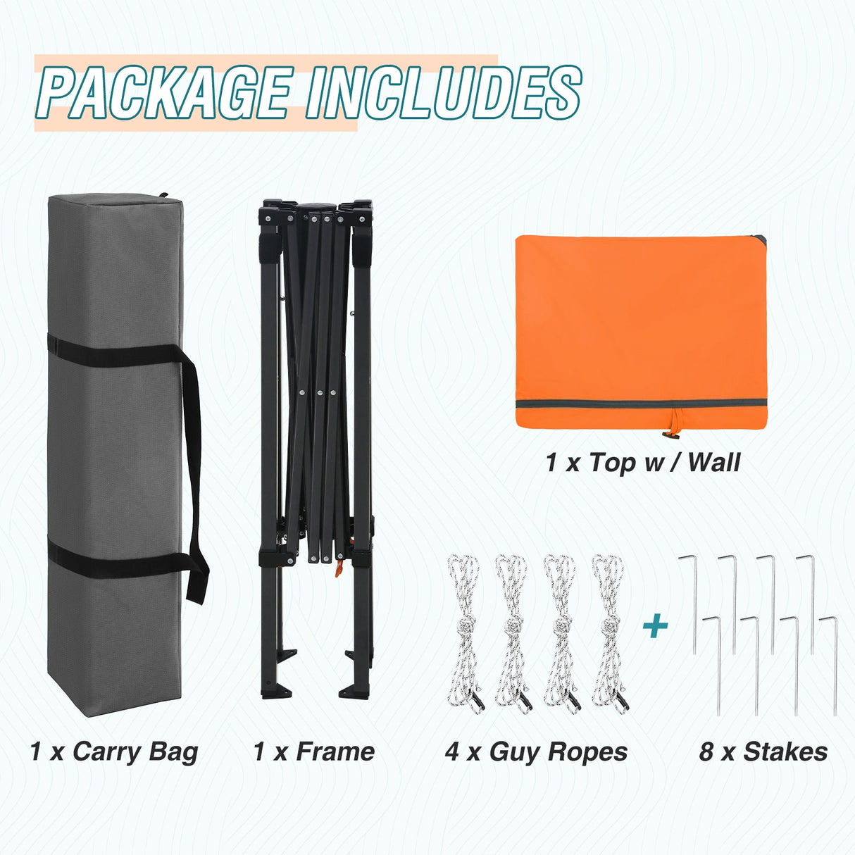 6x4 ft Instant Pop Up Canopy with Adjustable Sun Wall - Eagle Peak Custom Canopy Tent