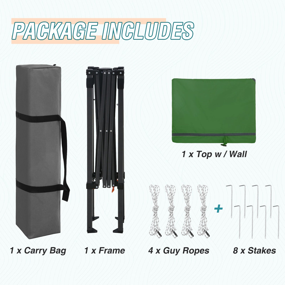 6x4 ft Instant Pop Up Canopy with Adjustable Sun Wall - Eagle Peak Custom Canopy Tent