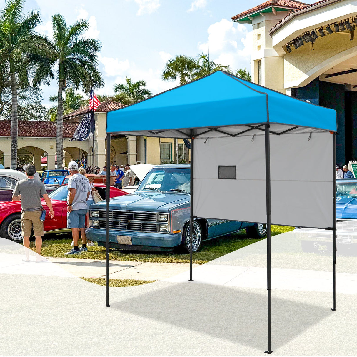 6x4 ft Instant Pop Up Canopy with Adjustable Sun Wall - Eagle Peak Custom Canopy Tent
