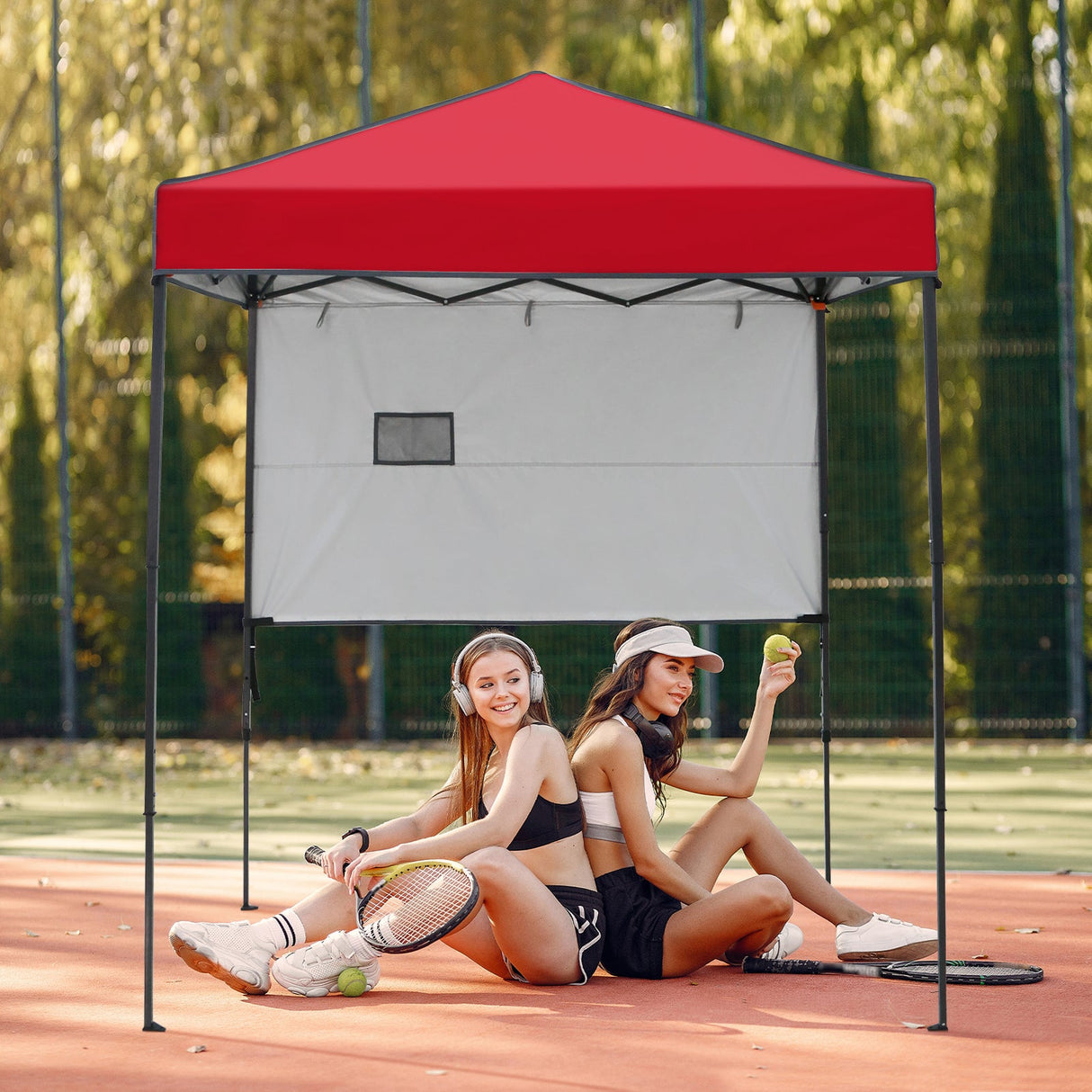 6x4 ft Instant Pop Up Canopy with Adjustable Sun Wall - Eagle Peak Custom Canopy Tent