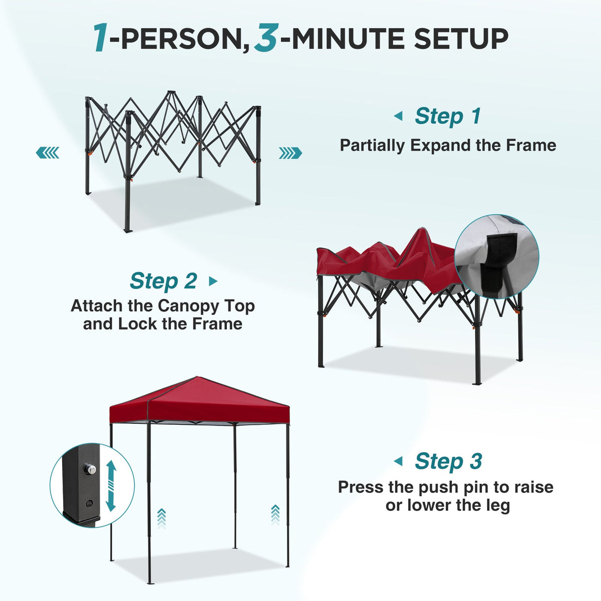 6x4 Instant Pop Up Canopy Tent - Eagle Peak®