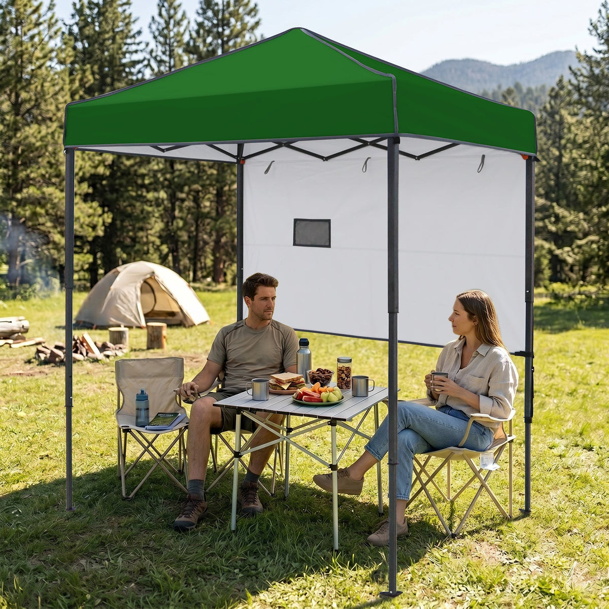 6x4 Instant Pop Up Canopy Tent with 1 Half Wall - Eagle Peak®