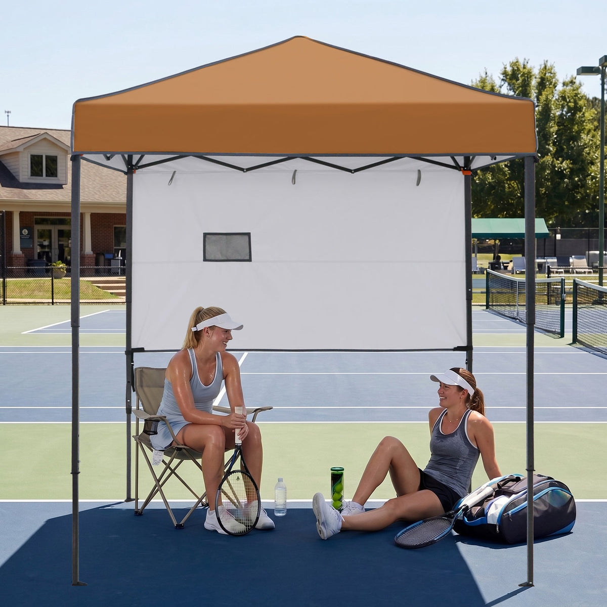 6x4 Instant Pop Up Canopy Tent with 1 Half Wall - Eagle Peak®