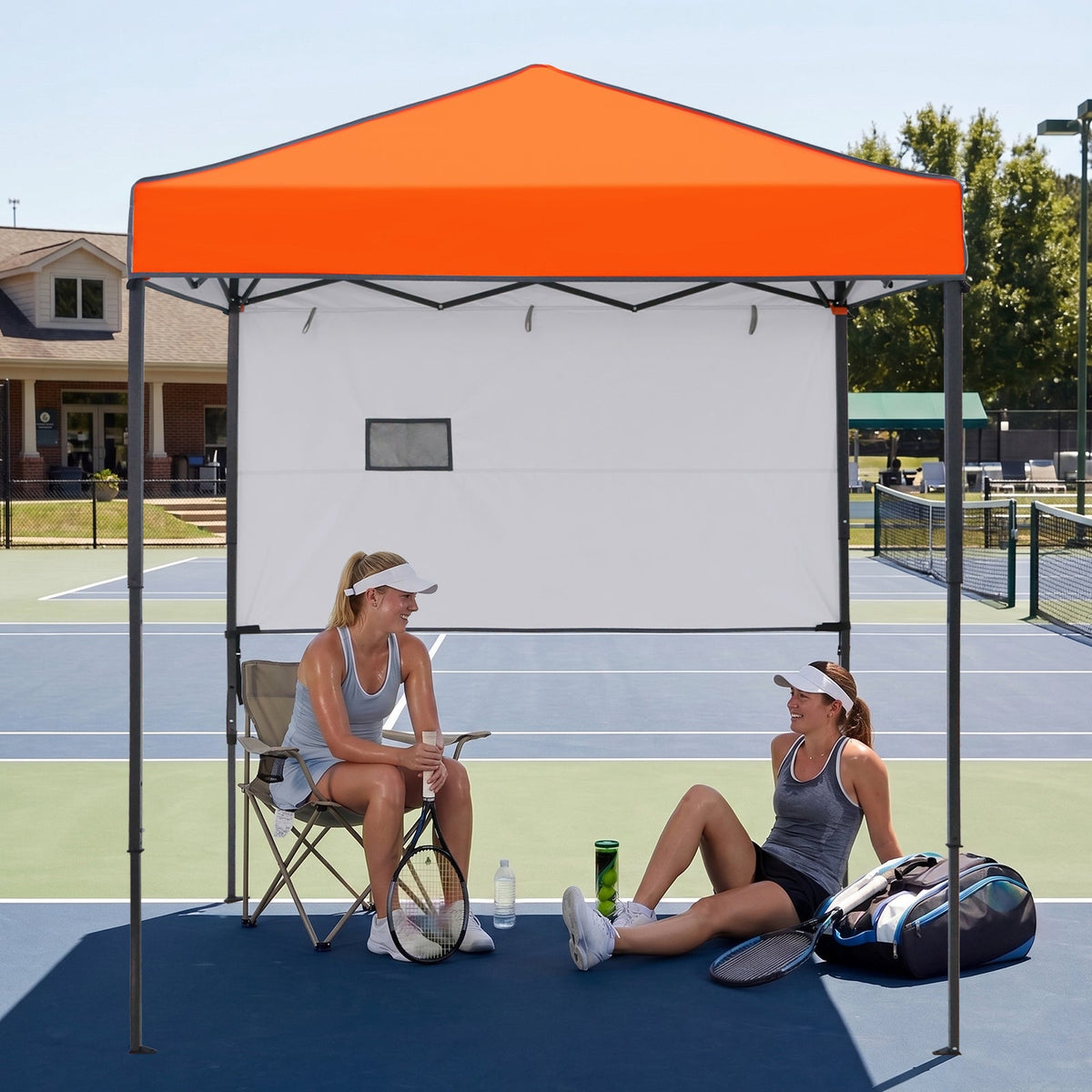 6x4 Instant Pop Up Canopy Tent with 1 Half Wall - Eagle Peak®