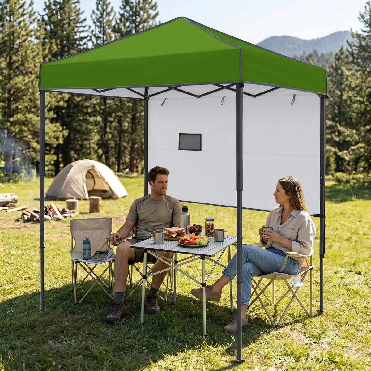 6x4 Instant Pop Up Canopy Tent with 1 Half Wall - Eagle Peak®