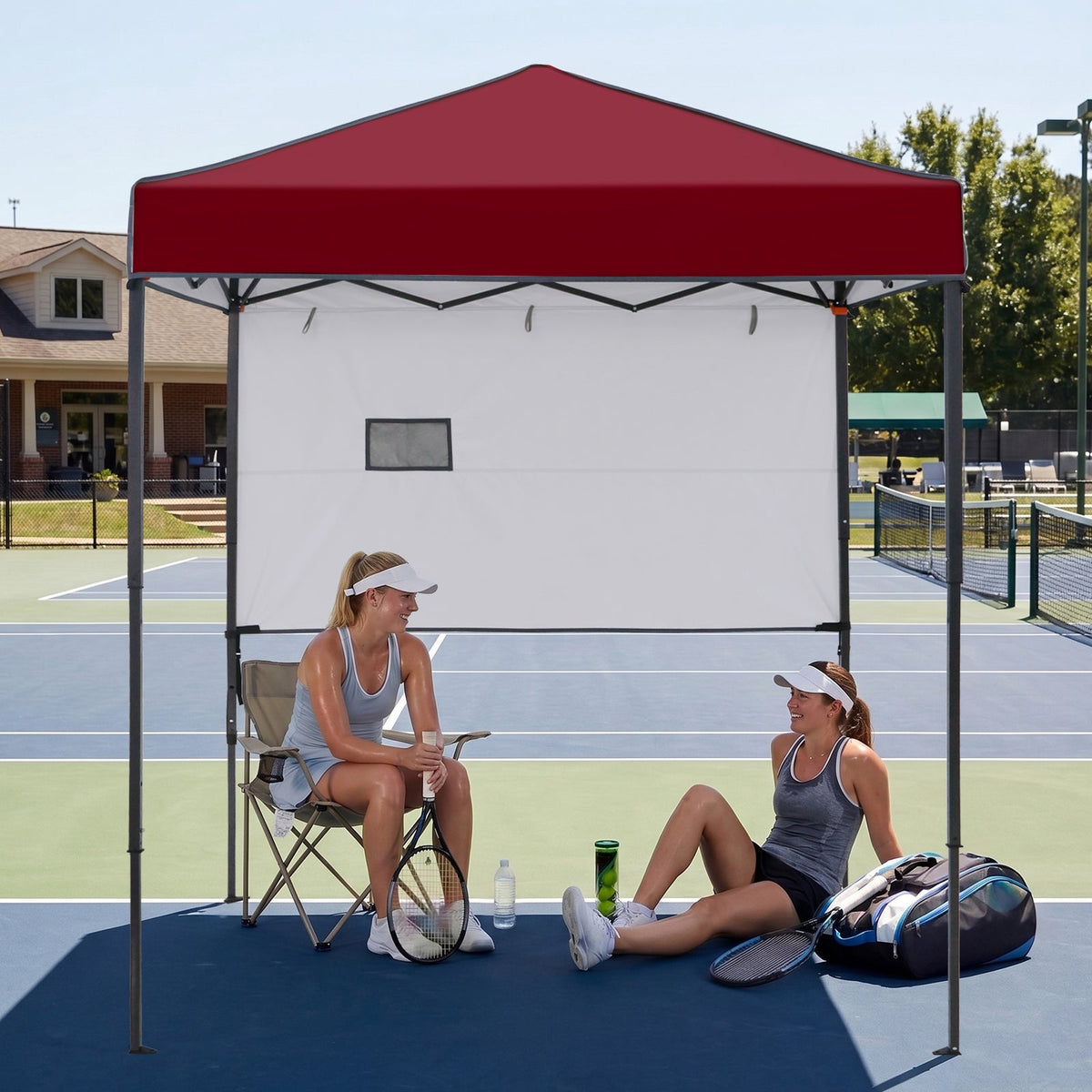6x4 Instant Pop Up Canopy Tent with 1 Half Wall - Eagle Peak®