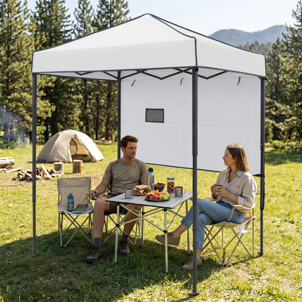 6x4 Instant Pop Up Canopy Tent with 1 Half Wall - Eagle Peak®