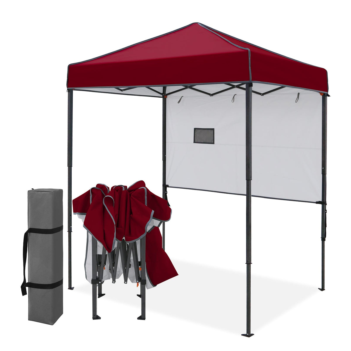 6x4 Instant Pop Up Canopy Tent with 1 Half Wall - Eagle Peak®
