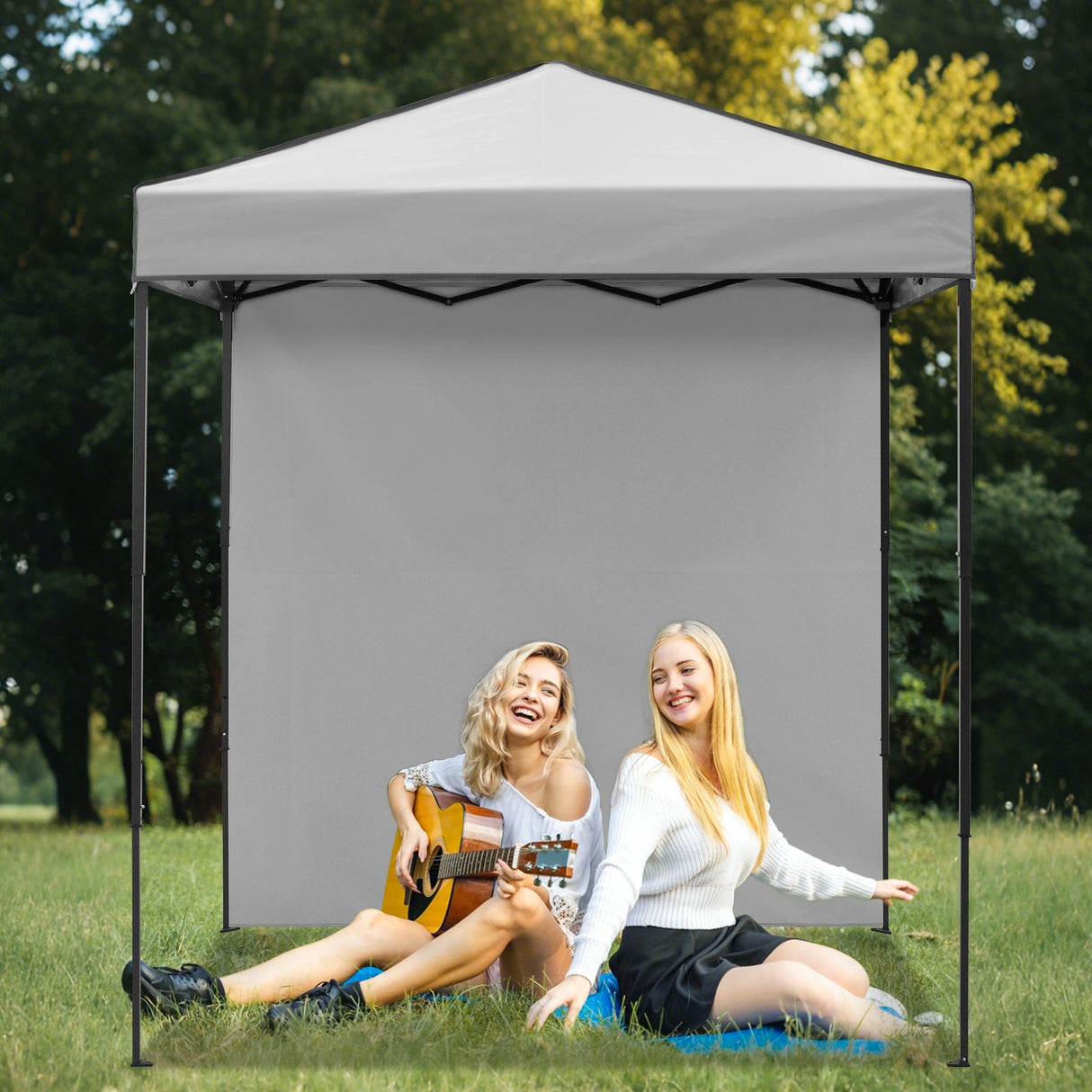 6x4 Instant Pop Up Canopy Tent with 1 Side Wall Panel - Eagle Peak Custom Canopy Tent