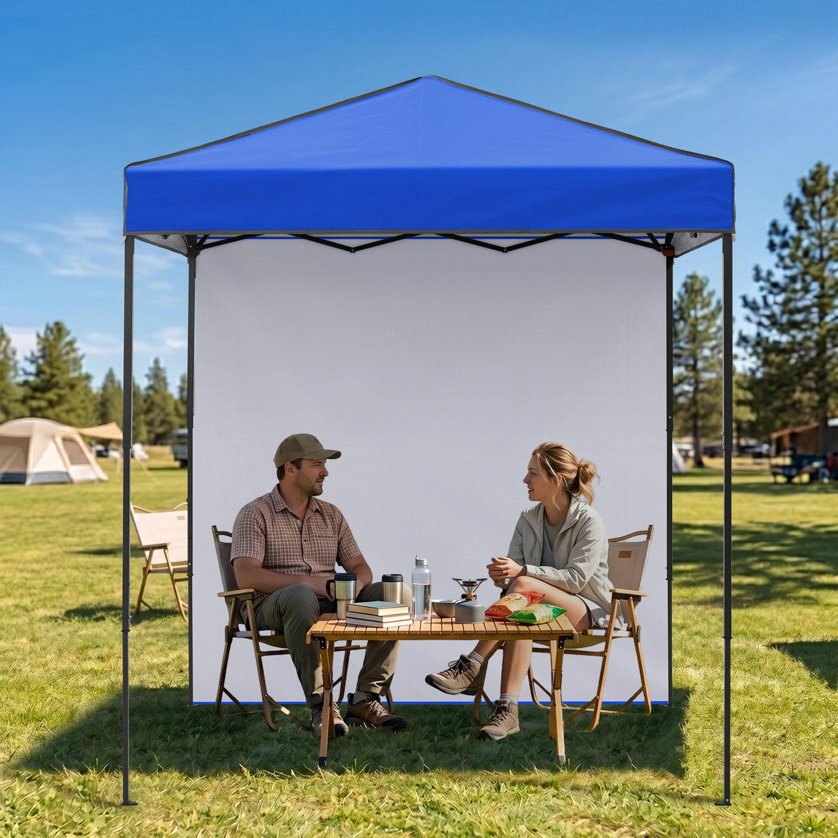 6x4 Instant Pop Up Canopy Tent with 1 Side Wall Panel - Eagle Peak®