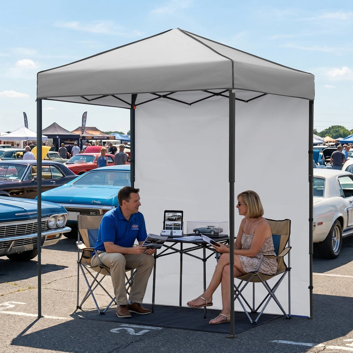 6x4 Instant Pop Up Canopy Tent with 1 Side Wall Panel - Eagle Peak®
