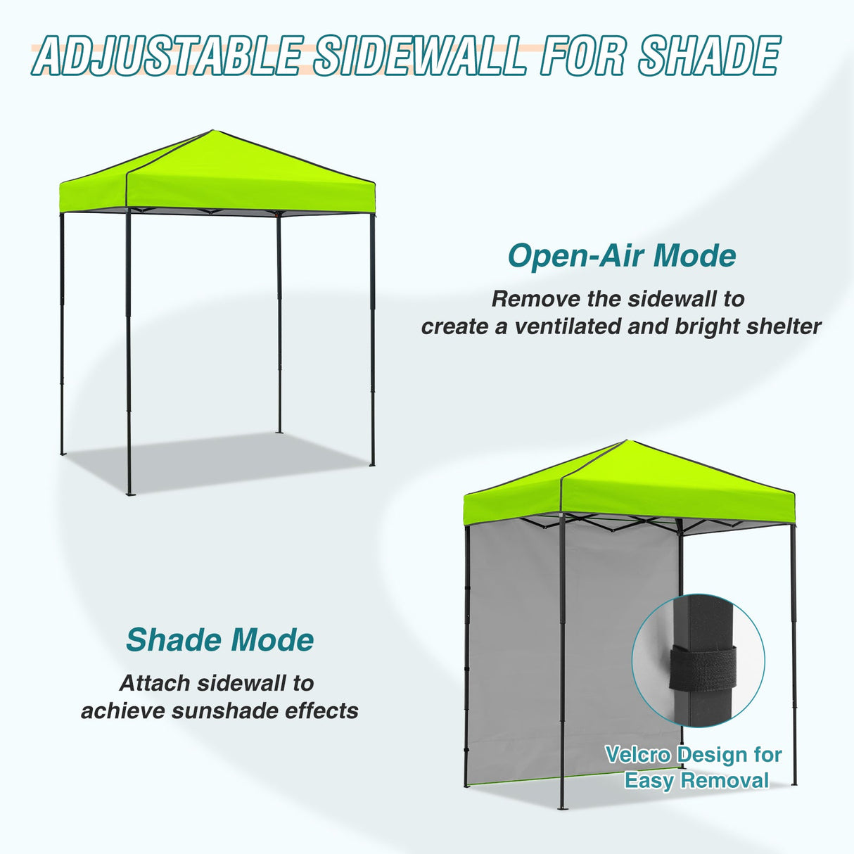 6x4 Instant Pop Up Canopy Tent with 1 Side Wall Panel - Eagle Peak Custom Canopy Tent