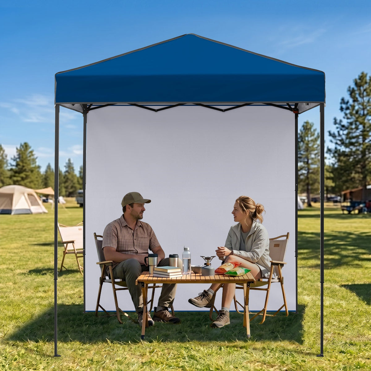 6x4 Instant Pop Up Canopy Tent with 1 Sidewall - Eagle Peak®