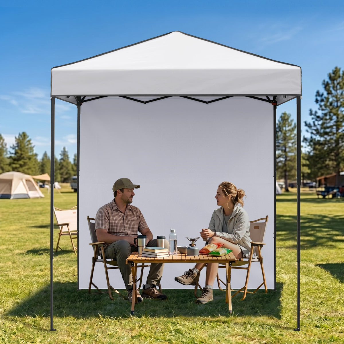 6x4 Instant Pop Up Canopy Tent with 1 Sidewall - Eagle Peak®