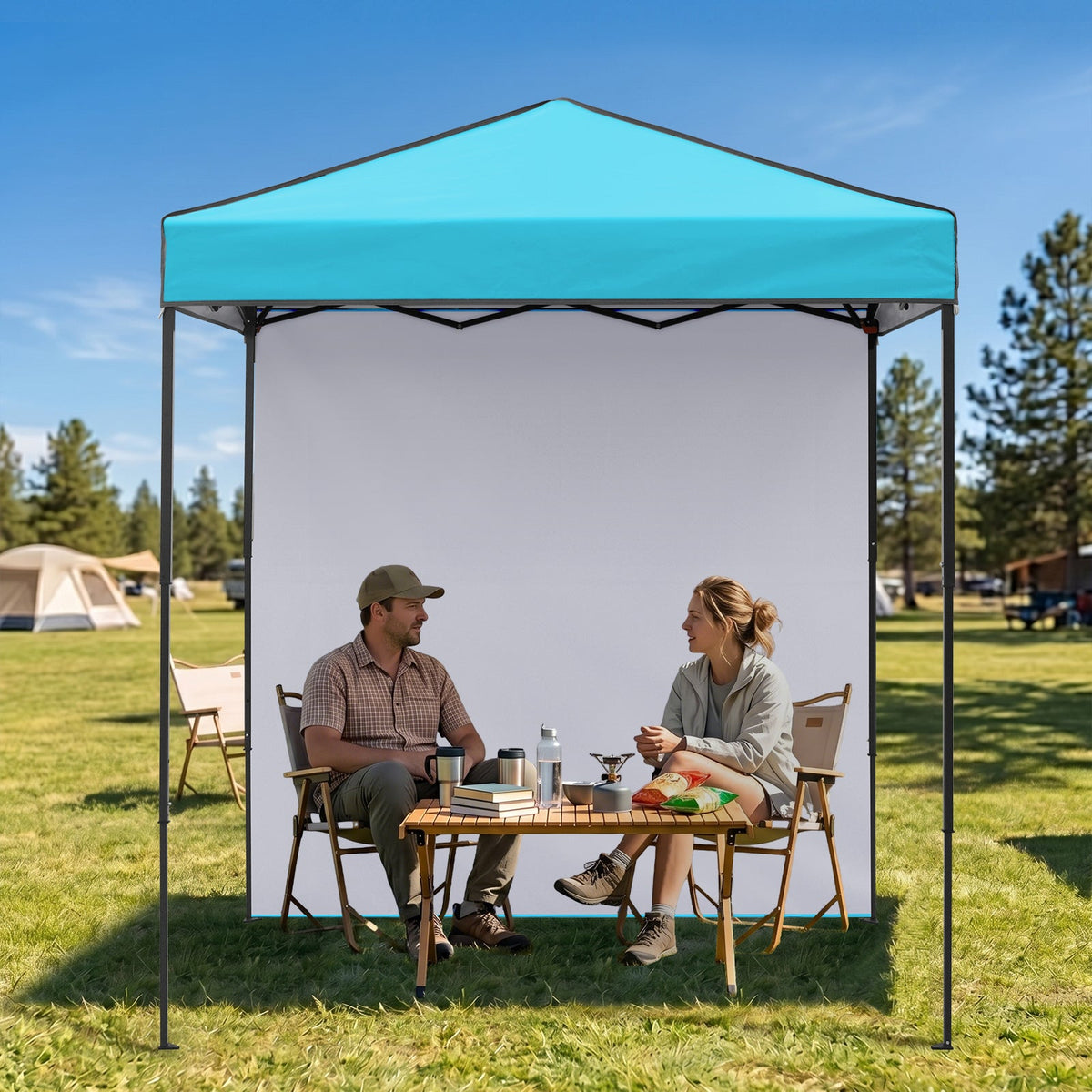 6x4 Instant Pop Up Canopy Tent with 1 Sidewall - Eagle Peak®