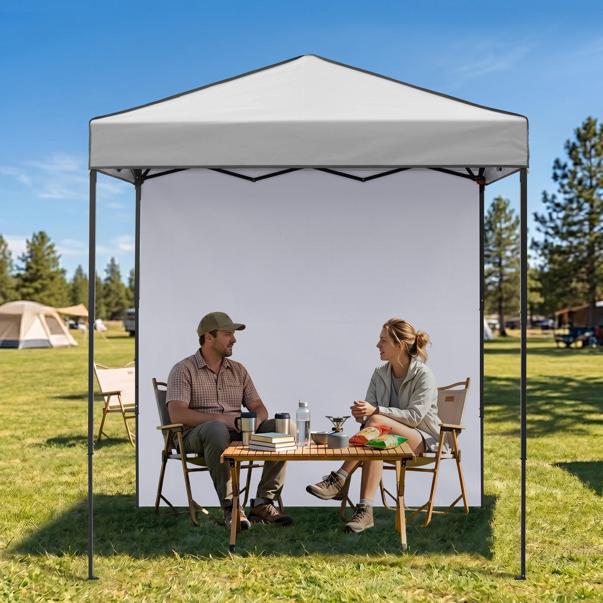 6x4 Instant Pop Up Canopy Tent with 1 Sidewall - Eagle Peak®