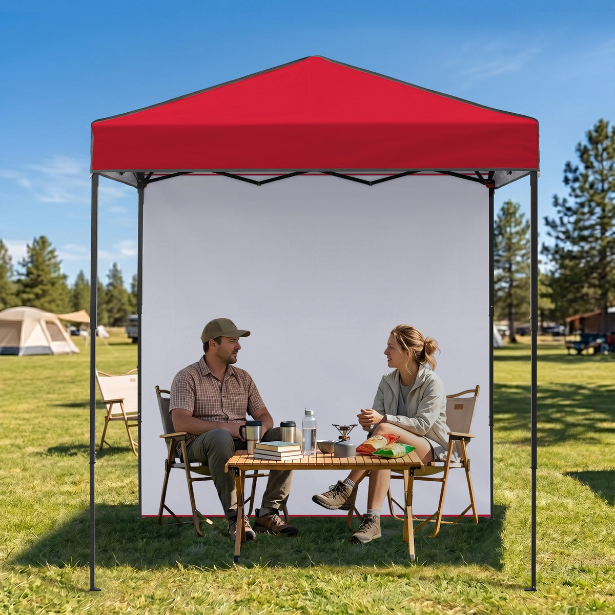 6x4 Instant Pop Up Canopy Tent with 1 Sidewall - Eagle Peak®