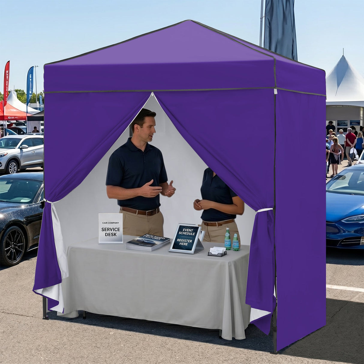 6x4 Instant Pop Up Canopy Tent with 4 Side Wall Panels - Eagle Peak®