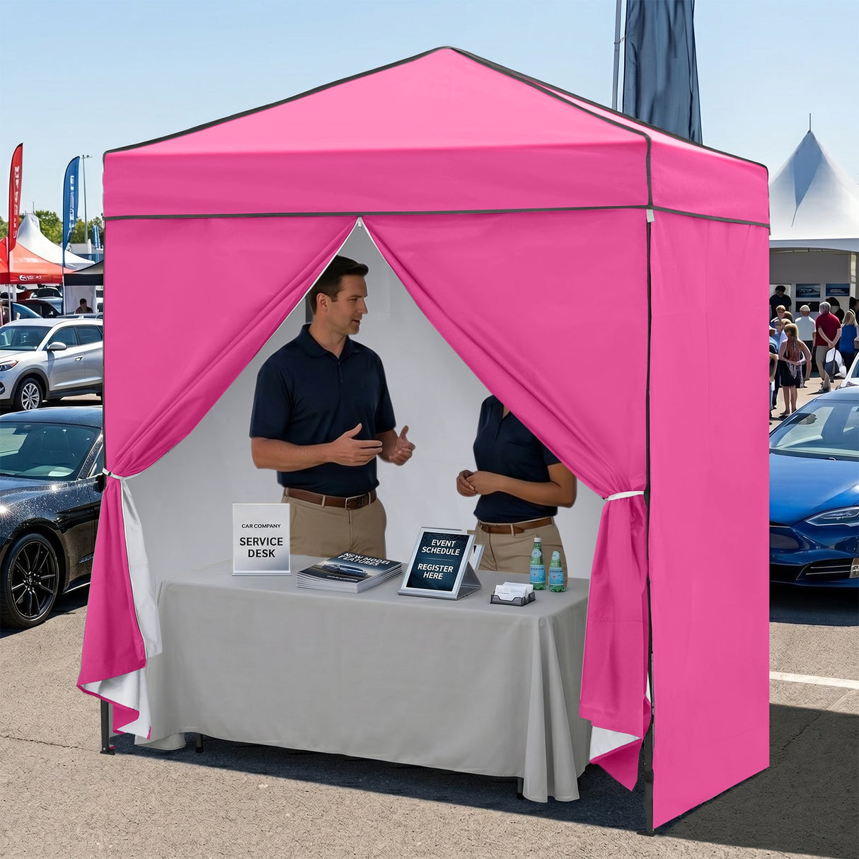 6x4 Instant Pop Up Canopy Tent with 4 Side Wall Panels - Eagle Peak®