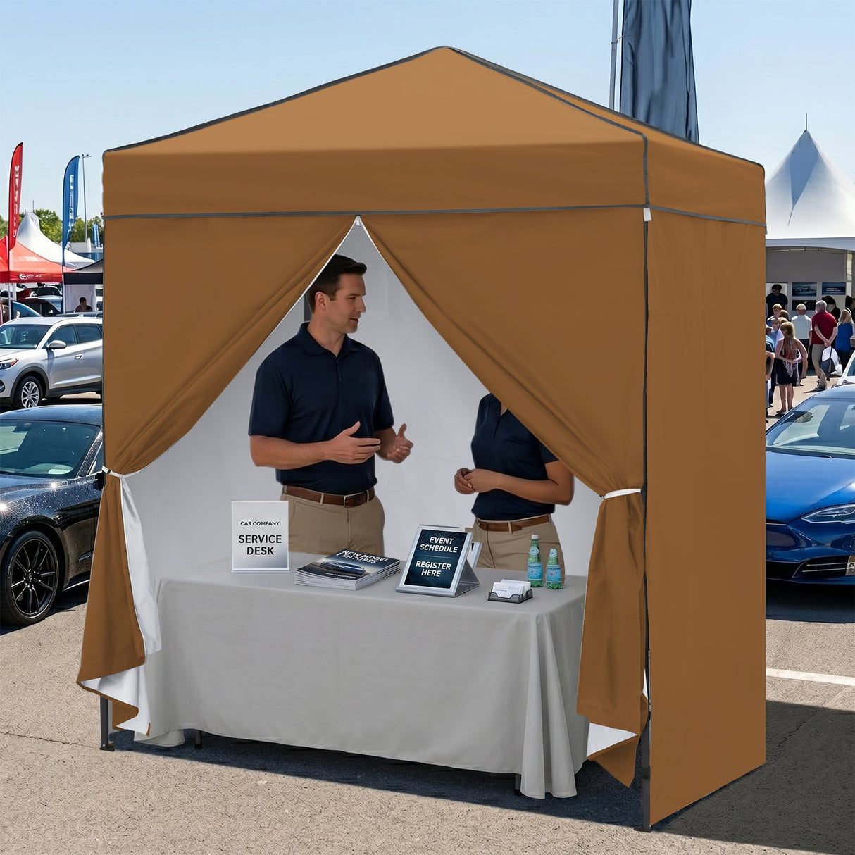6x4 Instant Pop Up Canopy Tent with 4 Side Wall Panels - Eagle Peak®