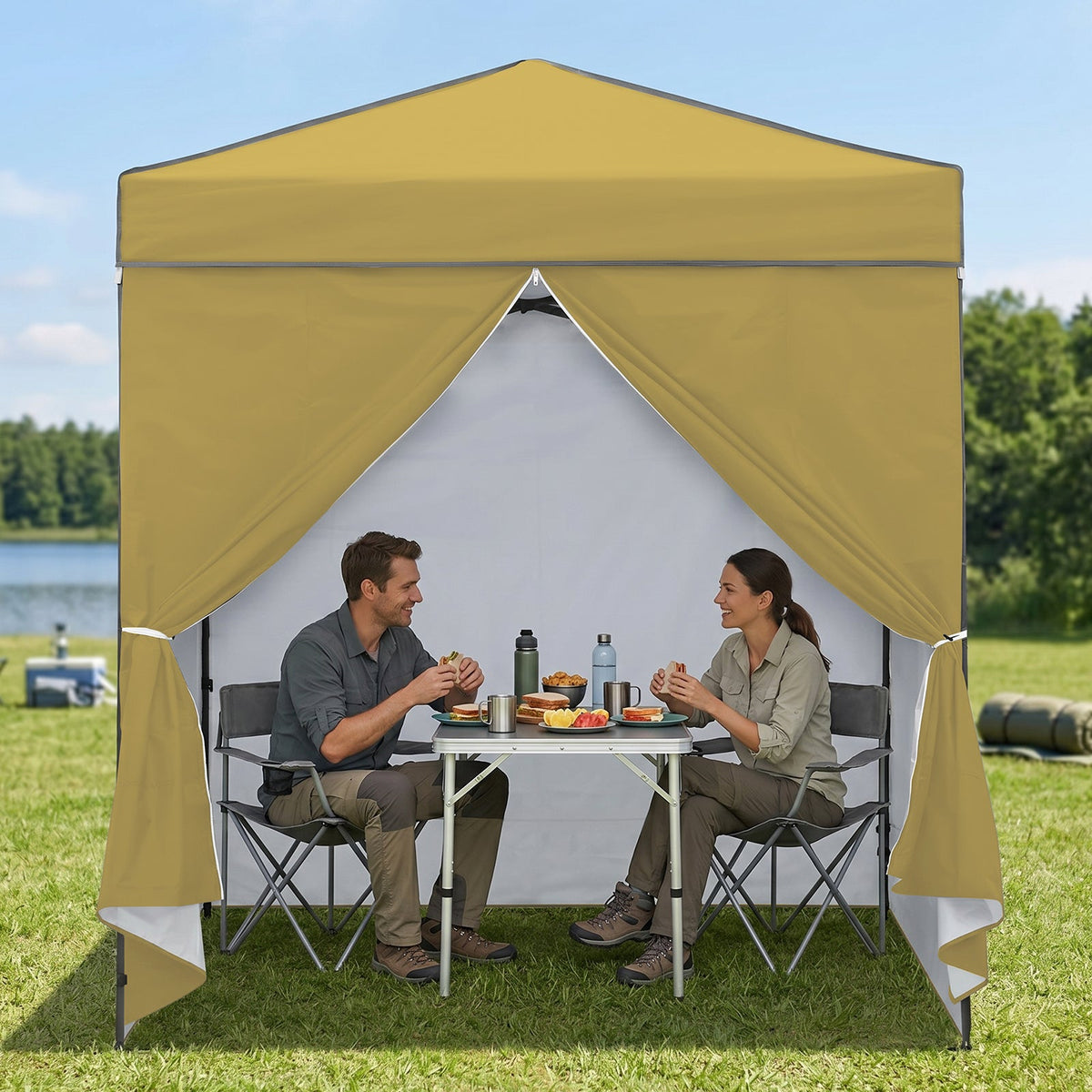 6x4 Instant Pop Up Canopy Tent with 4 Sidewalls - Eagle Peak®