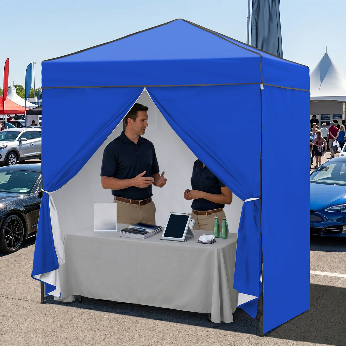 6x4 Instant Pop Up Canopy Tent with 4 Sidewalls - Eagle Peak®