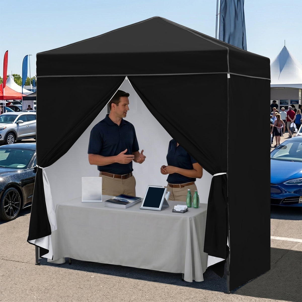6x4 Instant Pop Up Canopy Tent with 4 Sidewalls - Eagle Peak®