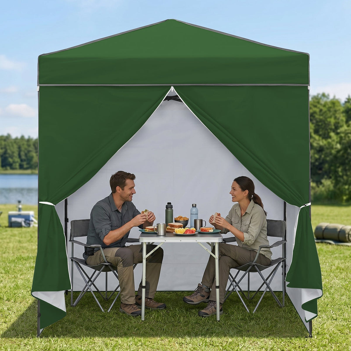 6x4 Instant Pop Up Canopy Tent with 4 Sidewalls - Eagle Peak®